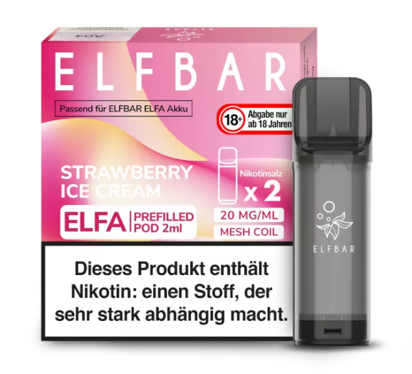 Elfbar ELFA CP Prefilled Pod Strawberry Ice Cream 2er Pack