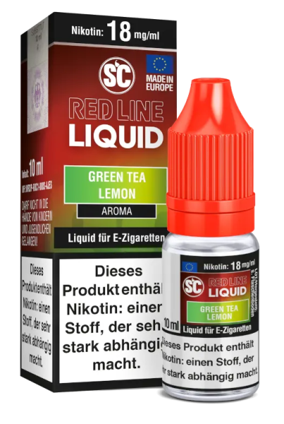 SC Red Line Nikotin Liquid Green Tea Lemon 18mg (Steuer)