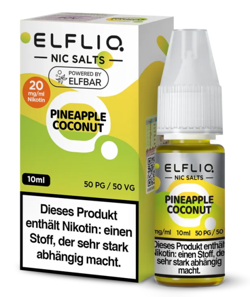 vape steuer Elfbar Elfliq Pineapple Coconut 20mg Nikotinsalzliquid 10ml (Steuer) |  Elfbar Elfliq | Nikotinsalz | eLiquid