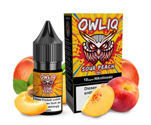 OWLIQ Sour Peach Nikotinsalz Liquid 10ml 10mg (Steuer)