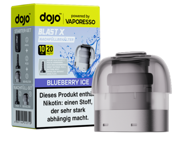 dojo Blast X Refill 10ml 20mg Blueberry Ice