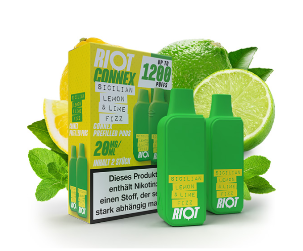 RIOT SQUAD Connex Pod - Sicilian Lemon & Lime Fizz 20mg 2er Pack