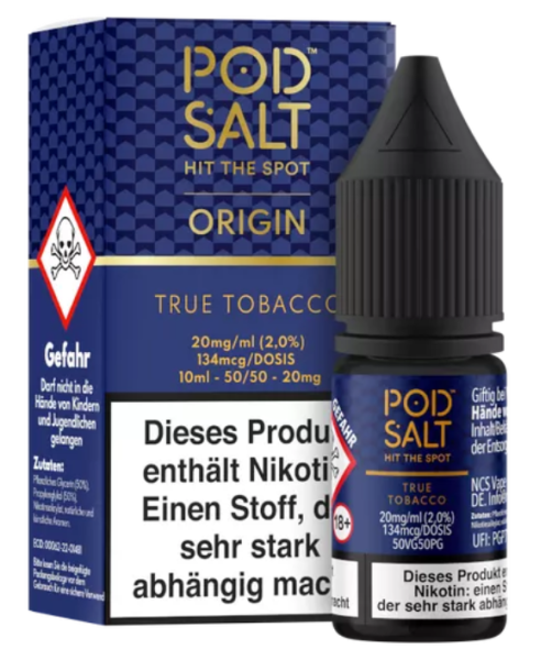 Pod Salt Origin True Tobacco 20 mg 10ml (Steuer)
