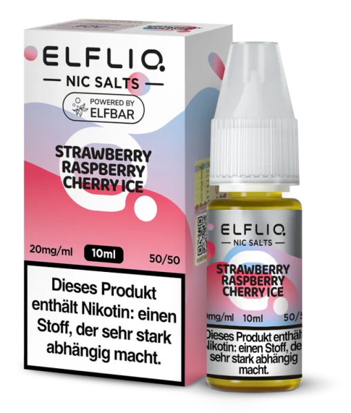 Elfbar Elfliq Strawberry Raspberry Cherry 20mg Nikotinsalzliquid 10ml (Steuer)