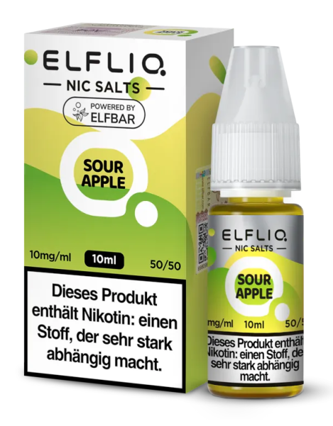 Elfbar Elfliq Sour Apple 10mg Nikotinsalzliquid 10ml (Steuer)