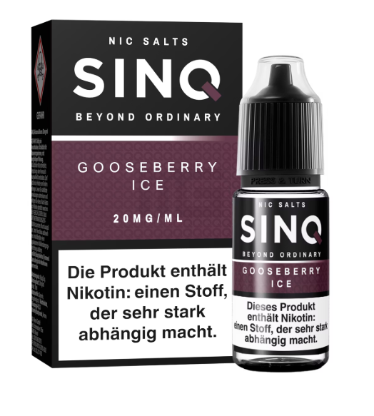 SINQ Niktoinsalz Liquid Gooseberry Ice 10ml 20mg