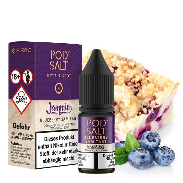 Pod Salt Jammin Blueberry Jam Tart 20 mg 10ml (Steuer)