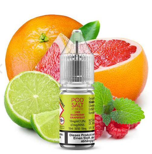 Pod Salt XTRA Lime Raspberry Grapefruit 10 mg 10ml (Steuer)