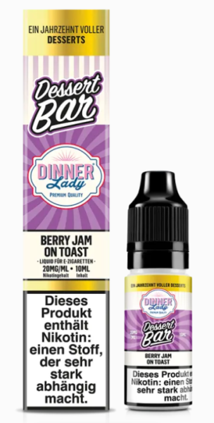 Dinner Lady Nikotinsalz Berry Jam on Toast 10ml 20mg (Steuer)