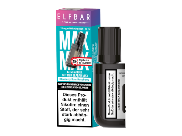 Elfbar Max Refill Blue Sour Raspberry 20mg 10ml (Steuer)