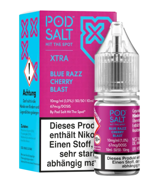 Pod Salt X Blue Razz Cherry Blast 20 mg 10ml (Steuer)